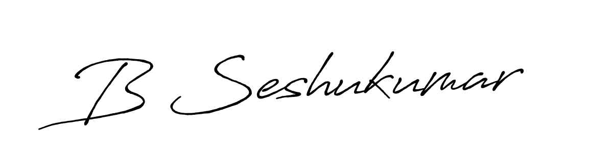 The best way (Antro_Vectra_Bolder) to make a short signature is to pick only two or three words in your name. The name B Seshukumar include a total of six letters. For converting this name. B Seshukumar signature style 7 images and pictures png