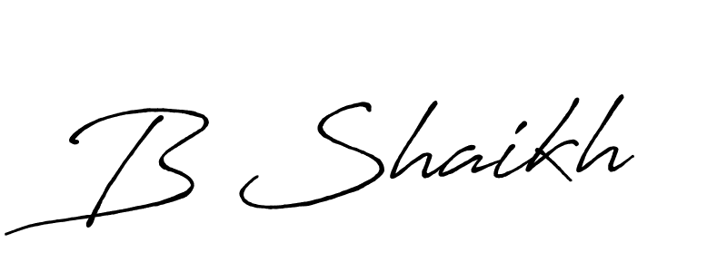 Design your own signature with our free online signature maker. With this signature software, you can create a handwritten (Antro_Vectra_Bolder) signature for name B Shaikh. B Shaikh signature style 7 images and pictures png