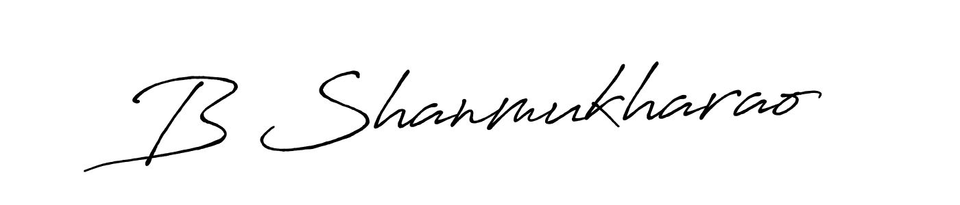 You should practise on your own different ways (Antro_Vectra_Bolder) to write your name (B Shanmukharao) in signature. don't let someone else do it for you. B Shanmukharao signature style 7 images and pictures png