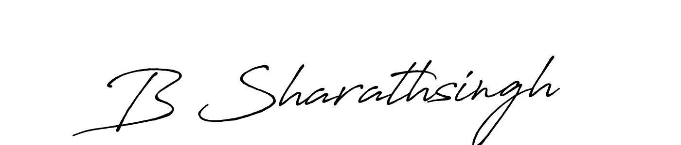 Create a beautiful signature design for name B Sharathsingh. With this signature (Antro_Vectra_Bolder) fonts, you can make a handwritten signature for free. B Sharathsingh signature style 7 images and pictures png