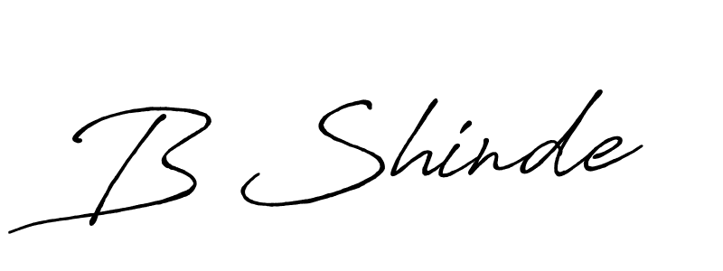 How to make B Shinde name signature. Use Antro_Vectra_Bolder style for creating short signs online. This is the latest handwritten sign. B Shinde signature style 7 images and pictures png
