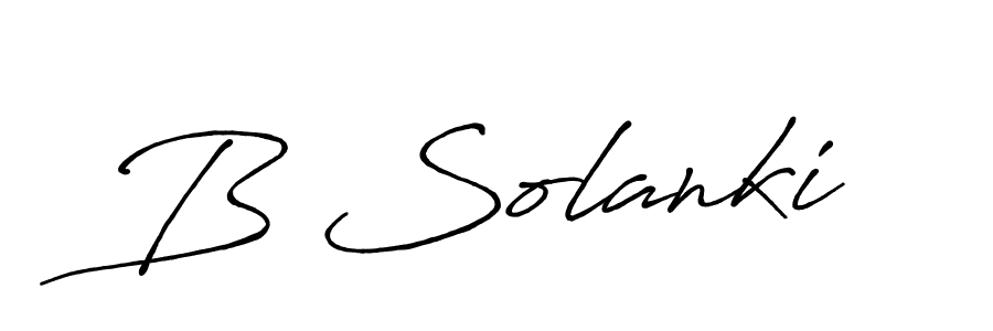 B Solanki stylish signature style. Best Handwritten Sign (Antro_Vectra_Bolder) for my name. Handwritten Signature Collection Ideas for my name B Solanki. B Solanki signature style 7 images and pictures png