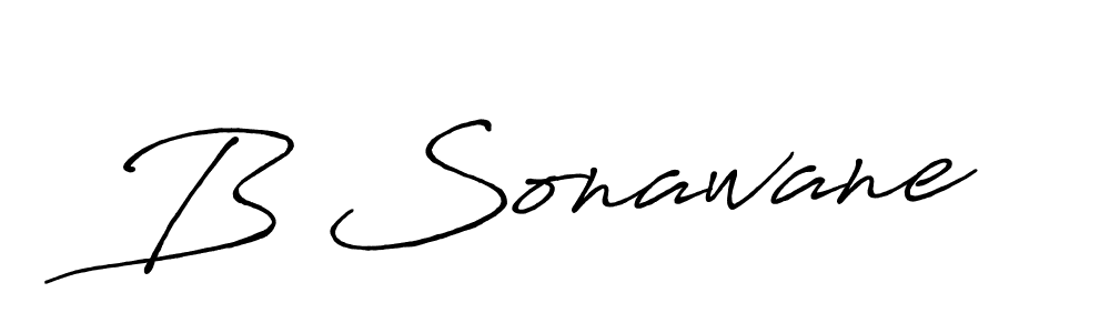 Make a beautiful signature design for name B Sonawane. With this signature (Antro_Vectra_Bolder) style, you can create a handwritten signature for free. B Sonawane signature style 7 images and pictures png