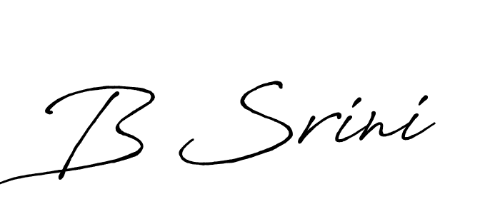 Use a signature maker to create a handwritten signature online. With this signature software, you can design (Antro_Vectra_Bolder) your own signature for name B Srini. B Srini signature style 7 images and pictures png