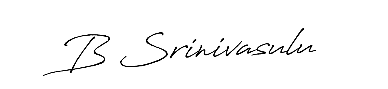 How to make B Srinivasulu name signature. Use Antro_Vectra_Bolder style for creating short signs online. This is the latest handwritten sign. B Srinivasulu signature style 7 images and pictures png