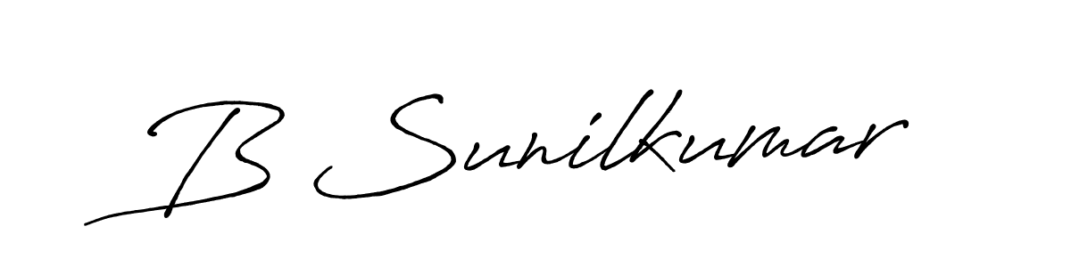You should practise on your own different ways (Antro_Vectra_Bolder) to write your name (B Sunilkumar) in signature. don't let someone else do it for you. B Sunilkumar signature style 7 images and pictures png