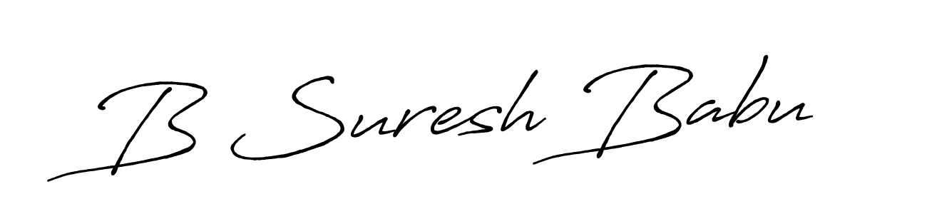B Suresh Babu stylish signature style. Best Handwritten Sign (Antro_Vectra_Bolder) for my name. Handwritten Signature Collection Ideas for my name B Suresh Babu. B Suresh Babu signature style 7 images and pictures png