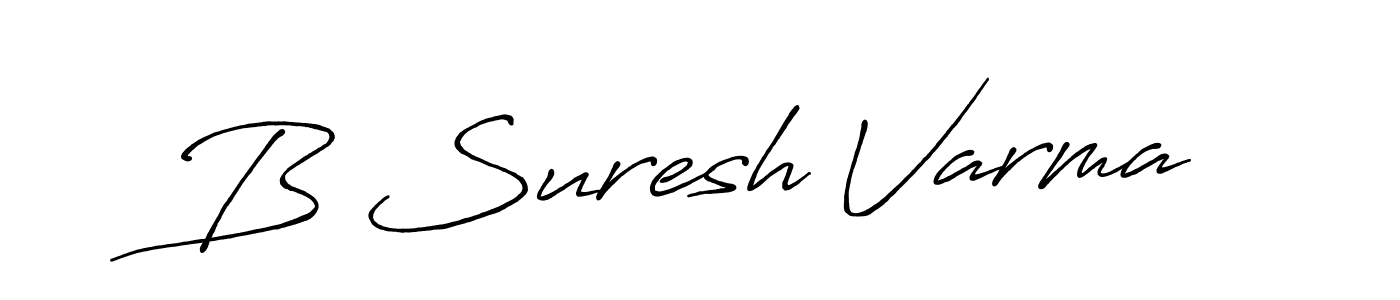 Make a beautiful signature design for name B Suresh Varma. With this signature (Antro_Vectra_Bolder) style, you can create a handwritten signature for free. B Suresh Varma signature style 7 images and pictures png