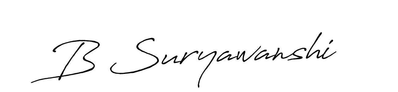 Make a beautiful signature design for name B Suryawanshi. With this signature (Antro_Vectra_Bolder) style, you can create a handwritten signature for free. B Suryawanshi signature style 7 images and pictures png