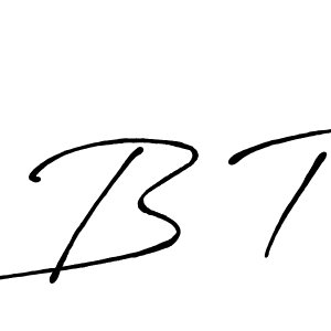 Design your own signature with our free online signature maker. With this signature software, you can create a handwritten (Antro_Vectra_Bolder) signature for name B T. B T signature style 7 images and pictures png