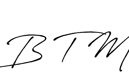 How to make B T M name signature. Use Antro_Vectra_Bolder style for creating short signs online. This is the latest handwritten sign. B T M signature style 7 images and pictures png