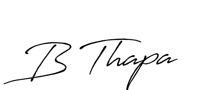 Design your own signature with our free online signature maker. With this signature software, you can create a handwritten (Antro_Vectra_Bolder) signature for name B Thapa. B Thapa signature style 7 images and pictures png