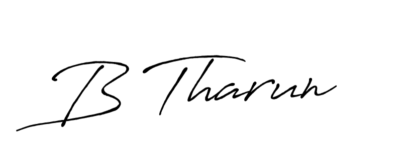 Create a beautiful signature design for name B Tharun. With this signature (Antro_Vectra_Bolder) fonts, you can make a handwritten signature for free. B Tharun signature style 7 images and pictures png