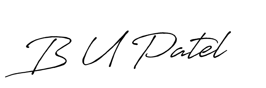 How to Draw B U Patel signature style? Antro_Vectra_Bolder is a latest design signature styles for name B U Patel. B U Patel signature style 7 images and pictures png