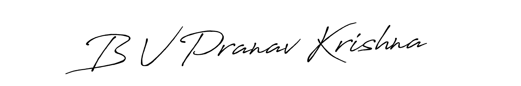 Also You can easily find your signature by using the search form. We will create B V Pranav Krishna name handwritten signature images for you free of cost using Antro_Vectra_Bolder sign style. B V Pranav Krishna signature style 7 images and pictures png