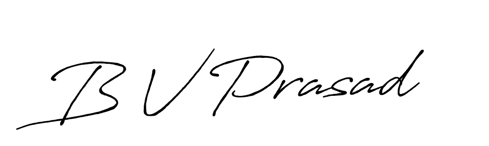 Create a beautiful signature design for name B V Prasad. With this signature (Antro_Vectra_Bolder) fonts, you can make a handwritten signature for free. B V Prasad signature style 7 images and pictures png
