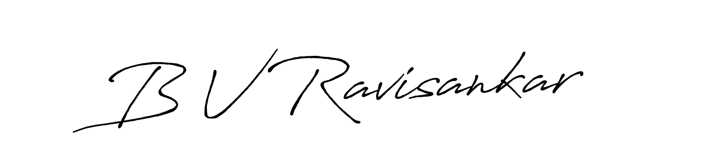 Use a signature maker to create a handwritten signature online. With this signature software, you can design (Antro_Vectra_Bolder) your own signature for name B V Ravisankar. B V Ravisankar signature style 7 images and pictures png