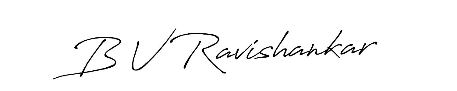 Antro_Vectra_Bolder is a professional signature style that is perfect for those who want to add a touch of class to their signature. It is also a great choice for those who want to make their signature more unique. Get B V Ravishankar name to fancy signature for free. B V Ravishankar signature style 7 images and pictures png