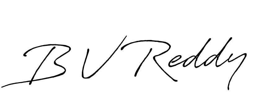 The best way (Antro_Vectra_Bolder) to make a short signature is to pick only two or three words in your name. The name B V Reddy include a total of six letters. For converting this name. B V Reddy signature style 7 images and pictures png