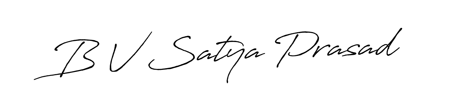 Make a beautiful signature design for name B V Satya Prasad. With this signature (Antro_Vectra_Bolder) style, you can create a handwritten signature for free. B V Satya Prasad signature style 7 images and pictures png