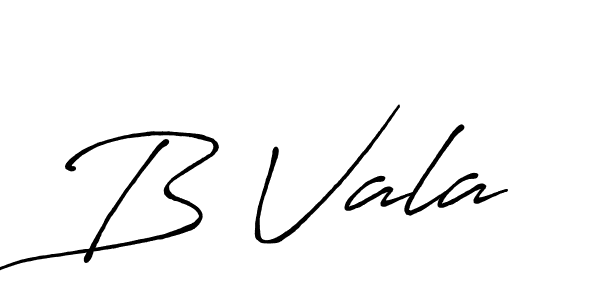 Design your own signature with our free online signature maker. With this signature software, you can create a handwritten (Antro_Vectra_Bolder) signature for name B Vala. B Vala signature style 7 images and pictures png