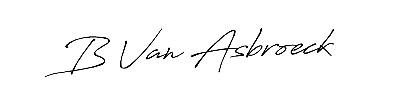 Make a beautiful signature design for name B Van Asbroeck. With this signature (Antro_Vectra_Bolder) style, you can create a handwritten signature for free. B Van Asbroeck signature style 7 images and pictures png