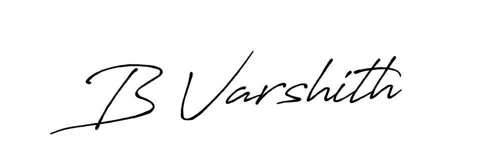 Make a beautiful signature design for name B Varshith. With this signature (Antro_Vectra_Bolder) style, you can create a handwritten signature for free. B Varshith signature style 7 images and pictures png