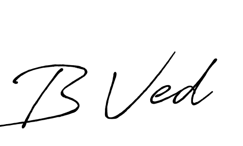 How to make B Ved signature? Antro_Vectra_Bolder is a professional autograph style. Create handwritten signature for B Ved name. B Ved signature style 7 images and pictures png