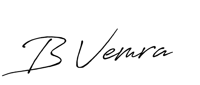 Similarly Antro_Vectra_Bolder is the best handwritten signature design. Signature creator online .You can use it as an online autograph creator for name B Vemra. B Vemra signature style 7 images and pictures png