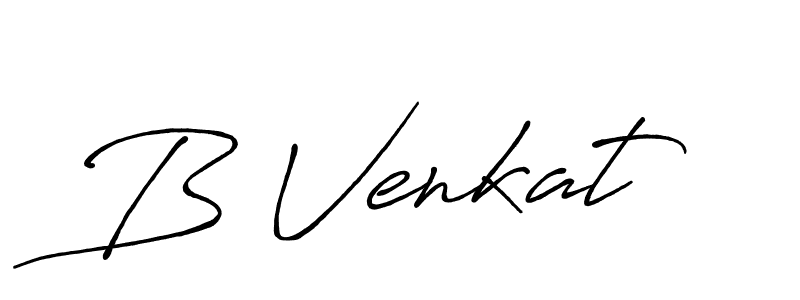 B Venkat stylish signature style. Best Handwritten Sign (Antro_Vectra_Bolder) for my name. Handwritten Signature Collection Ideas for my name B Venkat. B Venkat signature style 7 images and pictures png