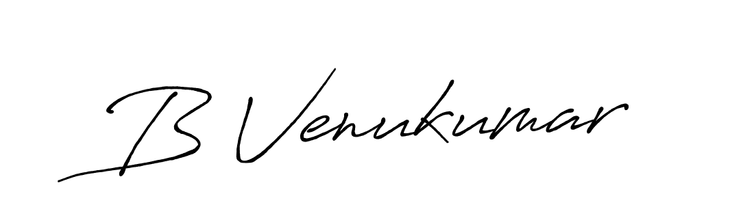 B Venukumar stylish signature style. Best Handwritten Sign (Antro_Vectra_Bolder) for my name. Handwritten Signature Collection Ideas for my name B Venukumar. B Venukumar signature style 7 images and pictures png