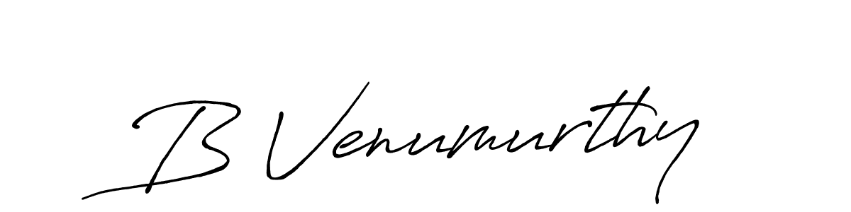 How to make B Venumurthy name signature. Use Antro_Vectra_Bolder style for creating short signs online. This is the latest handwritten sign. B Venumurthy signature style 7 images and pictures png