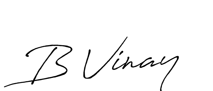 B Vinay stylish signature style. Best Handwritten Sign (Antro_Vectra_Bolder) for my name. Handwritten Signature Collection Ideas for my name B Vinay. B Vinay signature style 7 images and pictures png