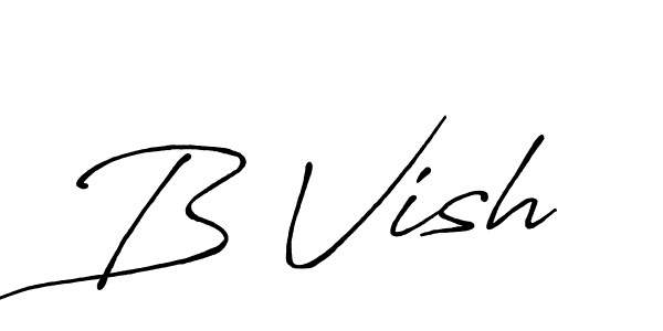 B Vish stylish signature style. Best Handwritten Sign (Antro_Vectra_Bolder) for my name. Handwritten Signature Collection Ideas for my name B Vish. B Vish signature style 7 images and pictures png