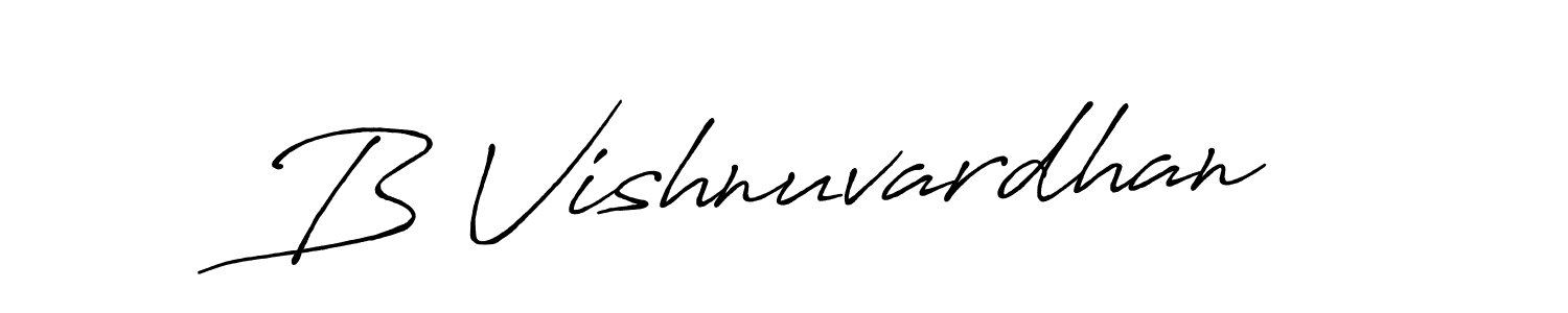 Create a beautiful signature design for name B Vishnuvardhan. With this signature (Antro_Vectra_Bolder) fonts, you can make a handwritten signature for free. B Vishnuvardhan signature style 7 images and pictures png