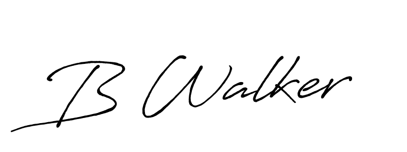 Create a beautiful signature design for name B Walker. With this signature (Antro_Vectra_Bolder) fonts, you can make a handwritten signature for free. B Walker signature style 7 images and pictures png