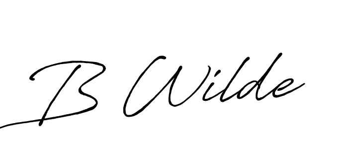 Design your own signature with our free online signature maker. With this signature software, you can create a handwritten (Antro_Vectra_Bolder) signature for name B Wilde. B Wilde signature style 7 images and pictures png