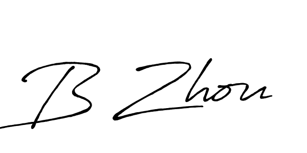 Make a beautiful signature design for name B Zhou. With this signature (Antro_Vectra_Bolder) style, you can create a handwritten signature for free. B Zhou signature style 7 images and pictures png