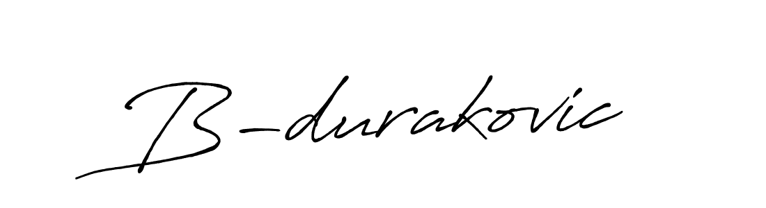 Design your own signature with our free online signature maker. With this signature software, you can create a handwritten (Antro_Vectra_Bolder) signature for name B-durakovic. B-durakovic signature style 7 images and pictures png