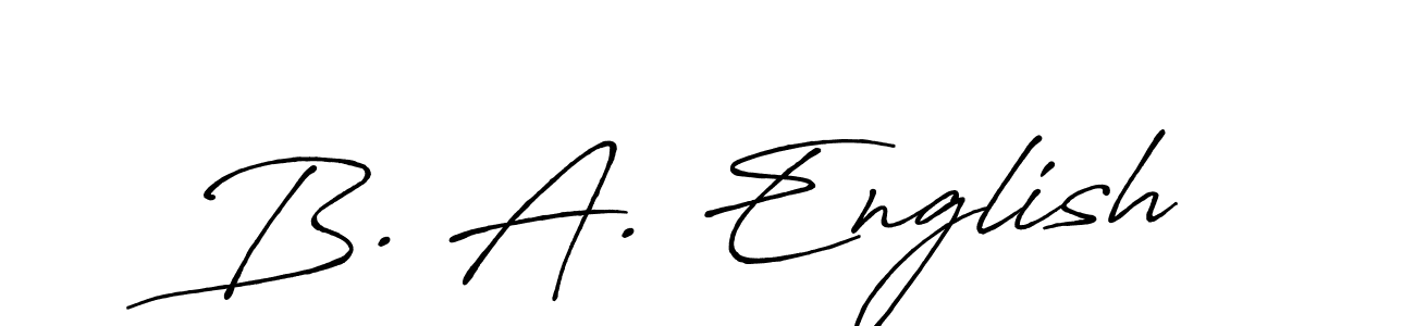 Check out images of Autograph of B. A. English name. Actor B. A. English Signature Style. Antro_Vectra_Bolder is a professional sign style online. B. A. English signature style 7 images and pictures png