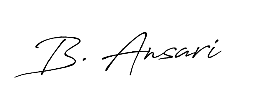 Also You can easily find your signature by using the search form. We will create B. Ansari name handwritten signature images for you free of cost using Antro_Vectra_Bolder sign style. B. Ansari signature style 7 images and pictures png