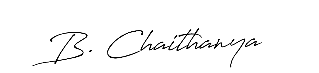 Make a beautiful signature design for name B. Chaithanya. With this signature (Antro_Vectra_Bolder) style, you can create a handwritten signature for free. B. Chaithanya signature style 7 images and pictures png