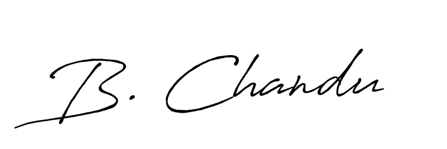 Also we have B. Chandu name is the best signature style. Create professional handwritten signature collection using Antro_Vectra_Bolder autograph style. B. Chandu signature style 7 images and pictures png