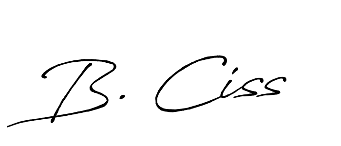 Similarly Antro_Vectra_Bolder is the best handwritten signature design. Signature creator online .You can use it as an online autograph creator for name B. Ciss. B. Ciss signature style 7 images and pictures png