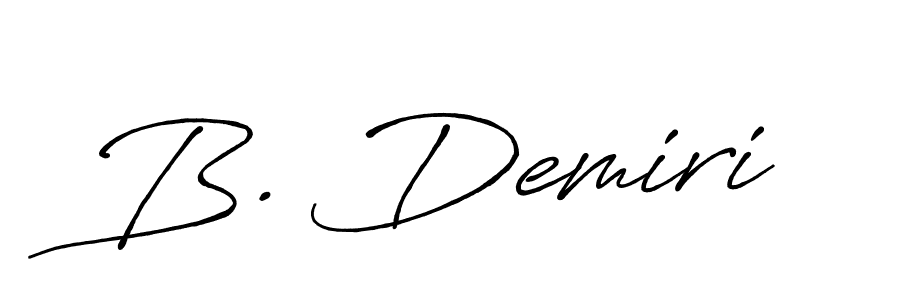 The best way (Antro_Vectra_Bolder) to make a short signature is to pick only two or three words in your name. The name B. Demiri include a total of six letters. For converting this name. B. Demiri signature style 7 images and pictures png