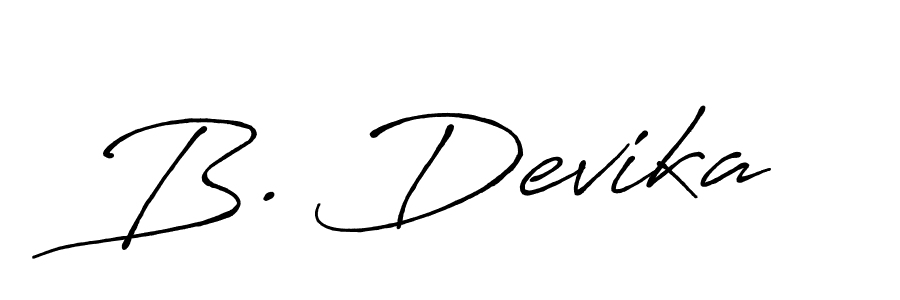 Design your own signature with our free online signature maker. With this signature software, you can create a handwritten (Antro_Vectra_Bolder) signature for name B. Devika. B. Devika signature style 7 images and pictures png