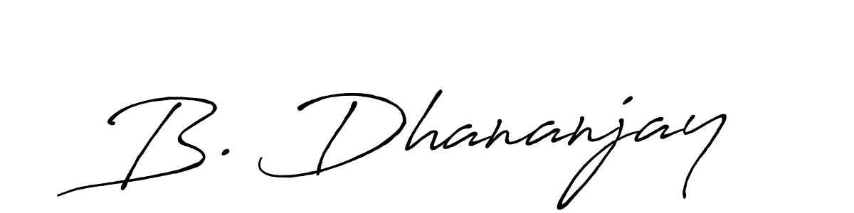 Use a signature maker to create a handwritten signature online. With this signature software, you can design (Antro_Vectra_Bolder) your own signature for name B. Dhananjay. B. Dhananjay signature style 7 images and pictures png