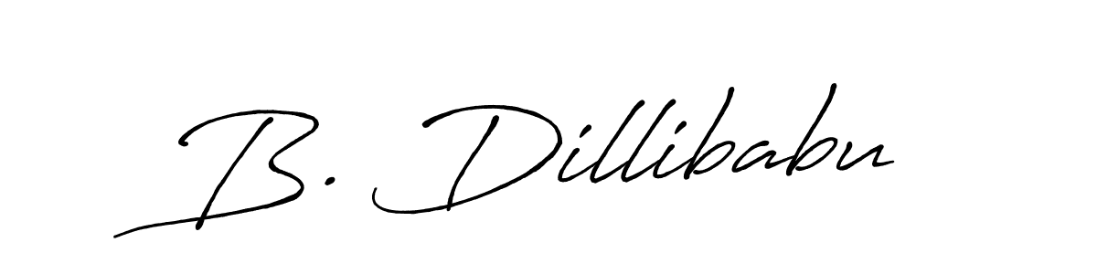 if you are searching for the best signature style for your name B. Dillibabu. so please give up your signature search. here we have designed multiple signature styles  using Antro_Vectra_Bolder. B. Dillibabu signature style 7 images and pictures png