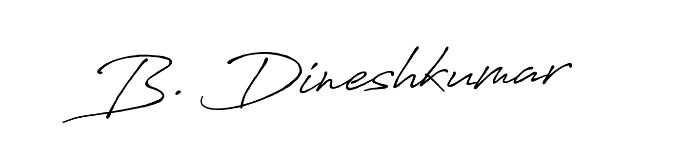 Create a beautiful signature design for name B. Dineshkumar. With this signature (Antro_Vectra_Bolder) fonts, you can make a handwritten signature for free. B. Dineshkumar signature style 7 images and pictures png