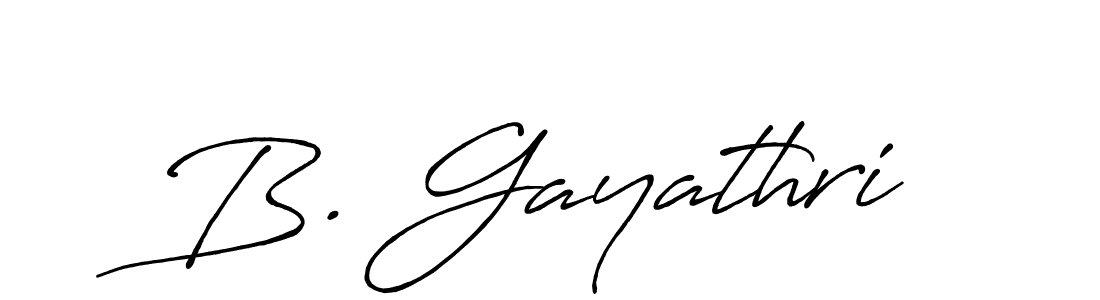 if you are searching for the best signature style for your name B. Gayathri. so please give up your signature search. here we have designed multiple signature styles  using Antro_Vectra_Bolder. B. Gayathri signature style 7 images and pictures png